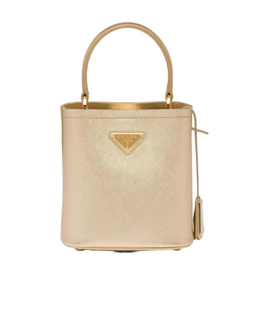 Prada Panier Saffiano Leather Mini-bag In Neutral