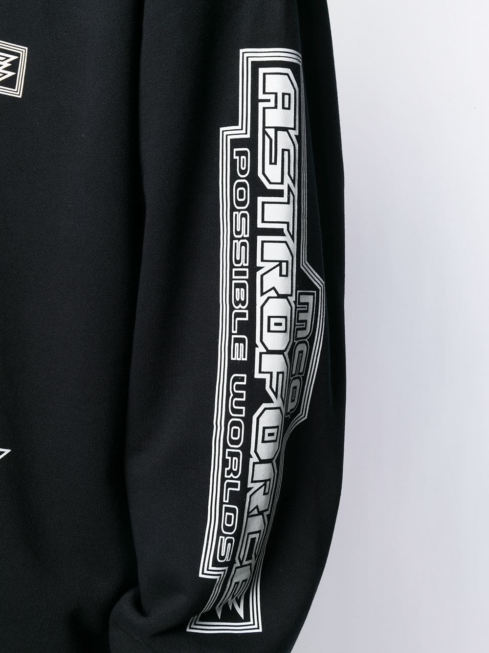 Mcq By Alexander Mcqueen Logo Pattern Printed Hooded Sweater In Black