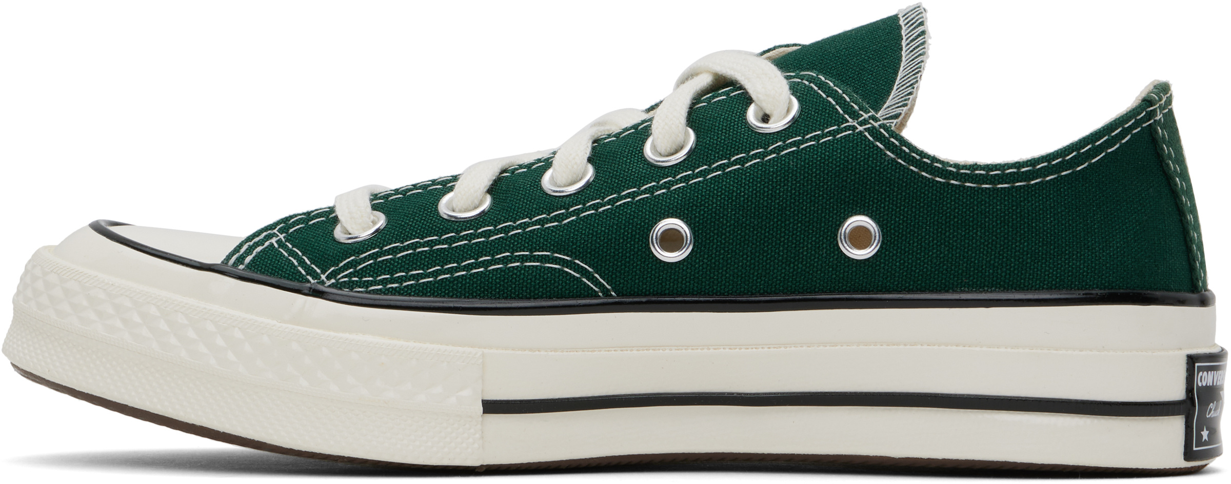 Converse Green Chuck 70 Low Top Sneakers In White