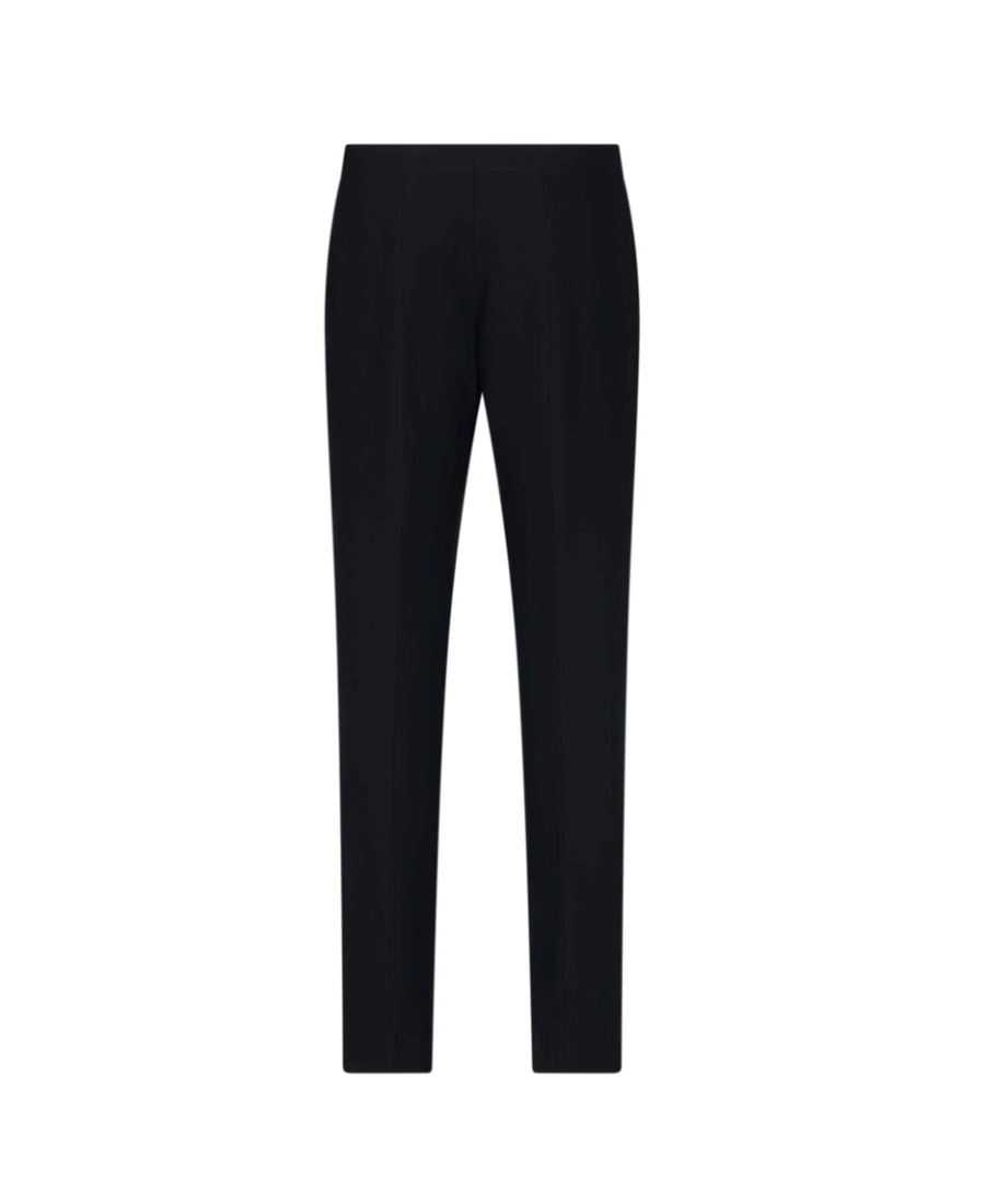 Versace Pressed-crease Cropped Tailored Trousers In Black