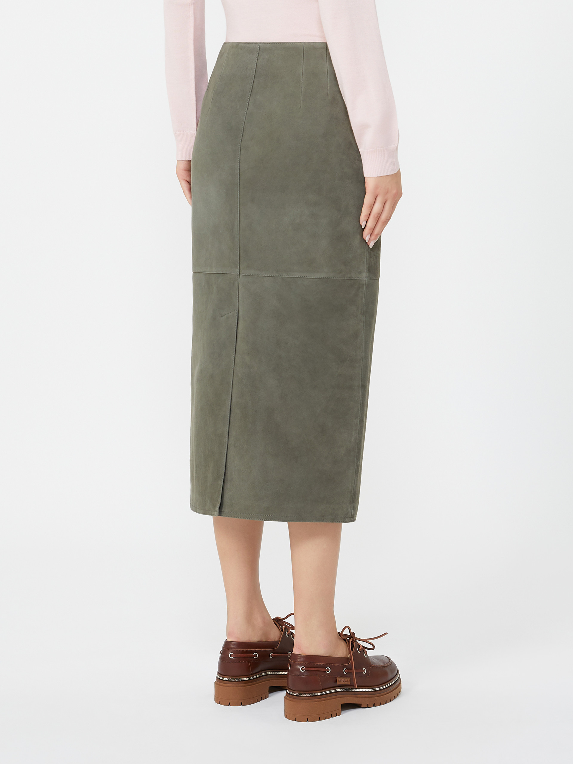 Weekend Max Mara Slit Skirt In Brown