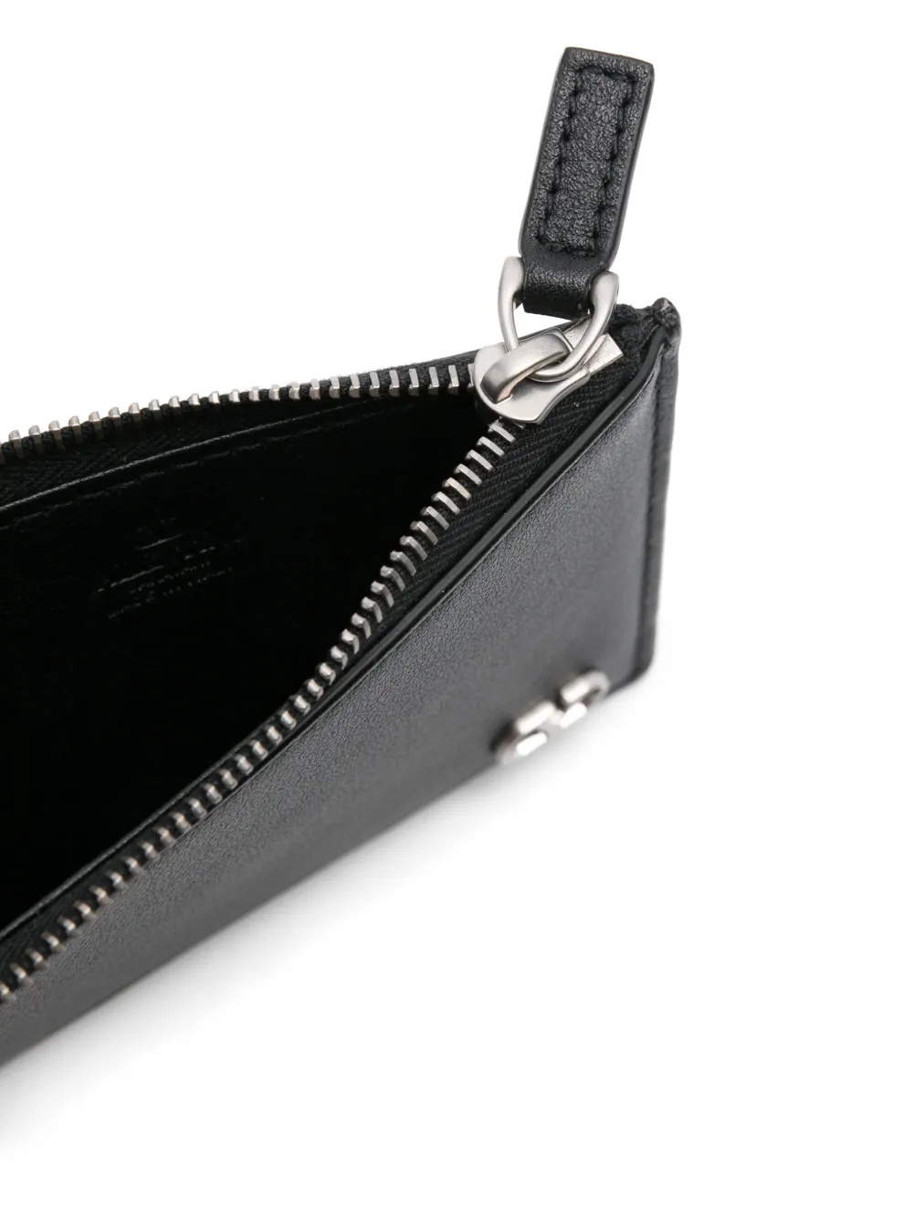 Valentino Leather Cardholder In Black