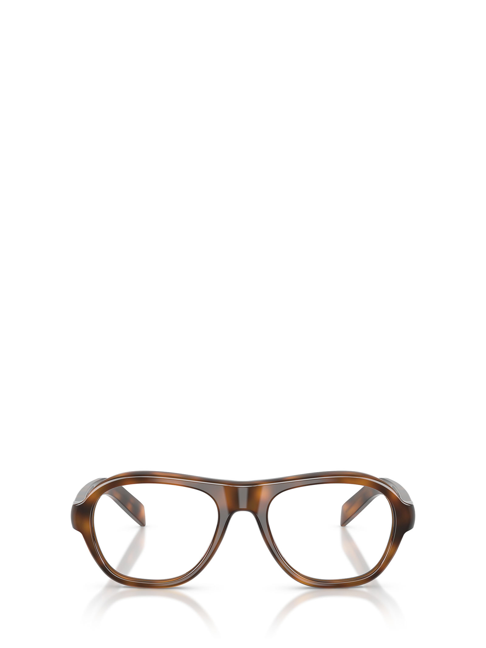 Prada Full Frame Plain Mirror In Brown
