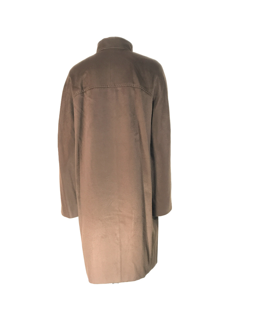 Max Mara Melina Logo Coat In Brown