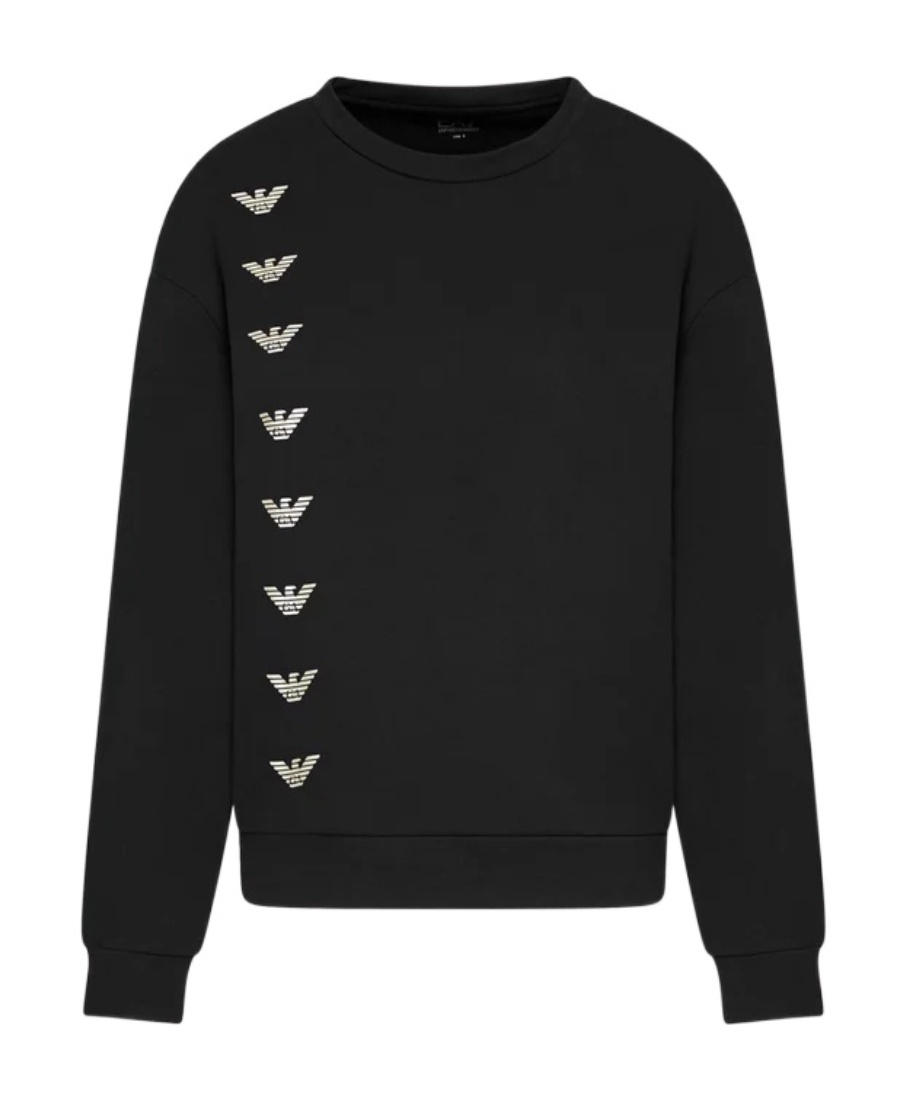 EA7 LOGO-PRINT CREW NECK SWEATSHIRT 