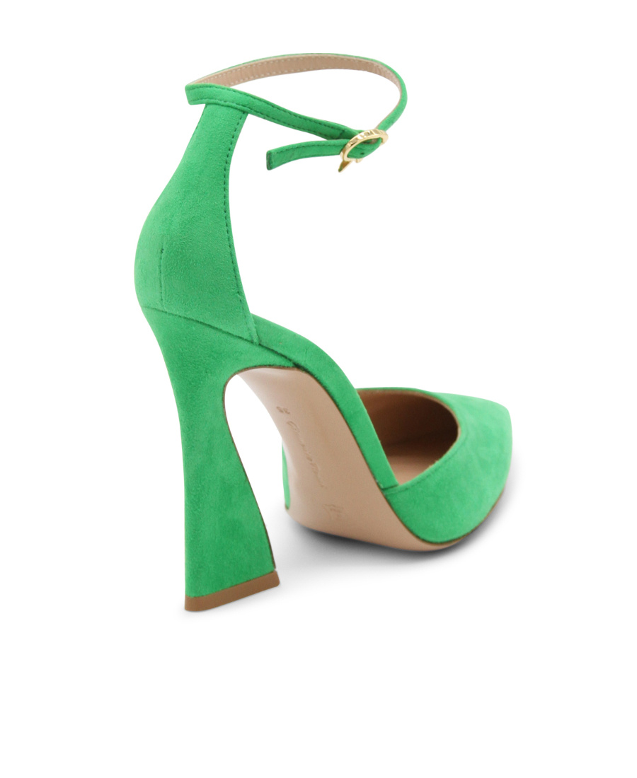 Shop Gianvito Rossi Riccam Pointed-toe 90mm Pumps In Green