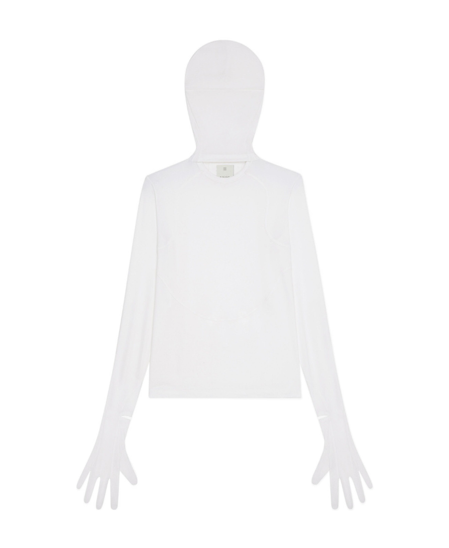Givenchy All-in-one Gloves And Hood T-shirt In White
