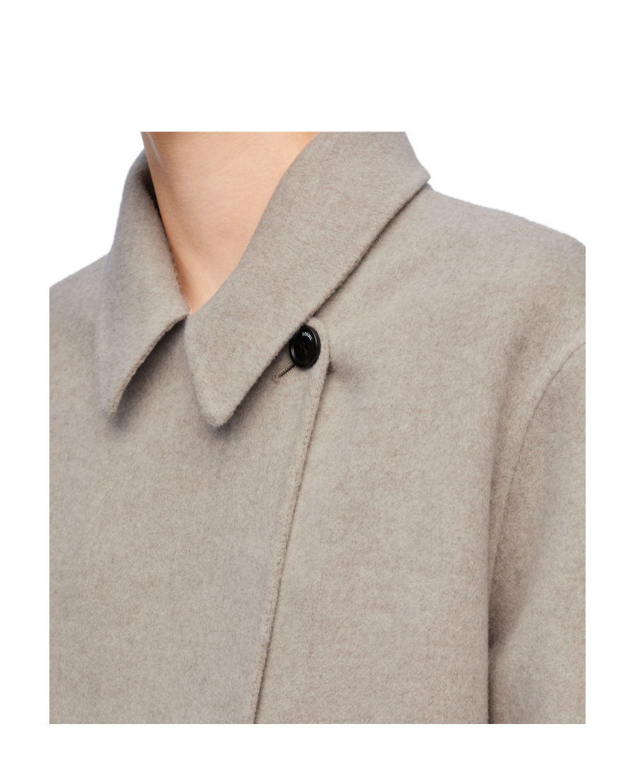 Loewe Wool And Cashmere Blended Coat In Nude