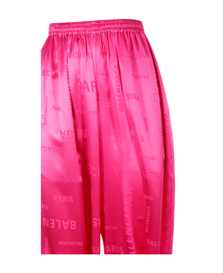 Shop Balenciaga Paris Wide-leg Track Pants In Red