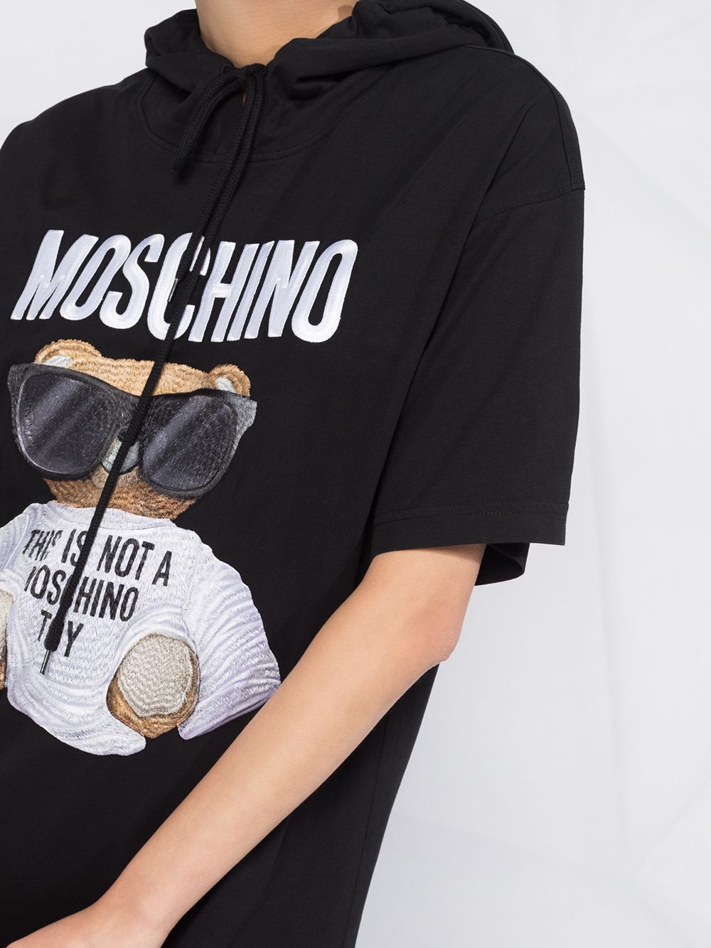 Moschino Elastic Knitted Dress In Black