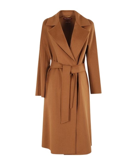 Max Mara Studio Woman Coat Mandarin Size 8 Virgin Wool In Orange