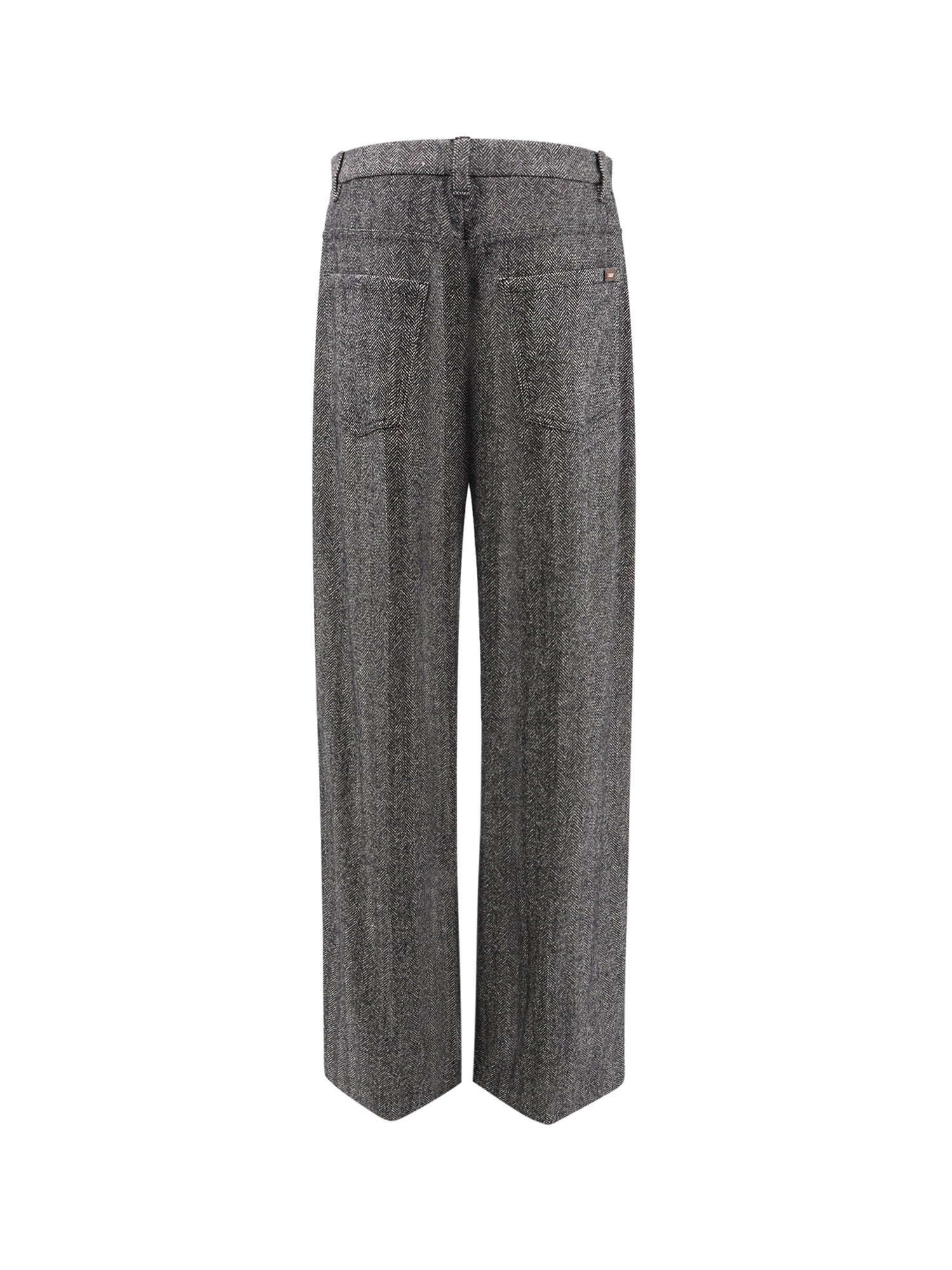 BRUNELLO CUCINELLI WOOL-BLEND HIGH-WAISTED TROUSERS