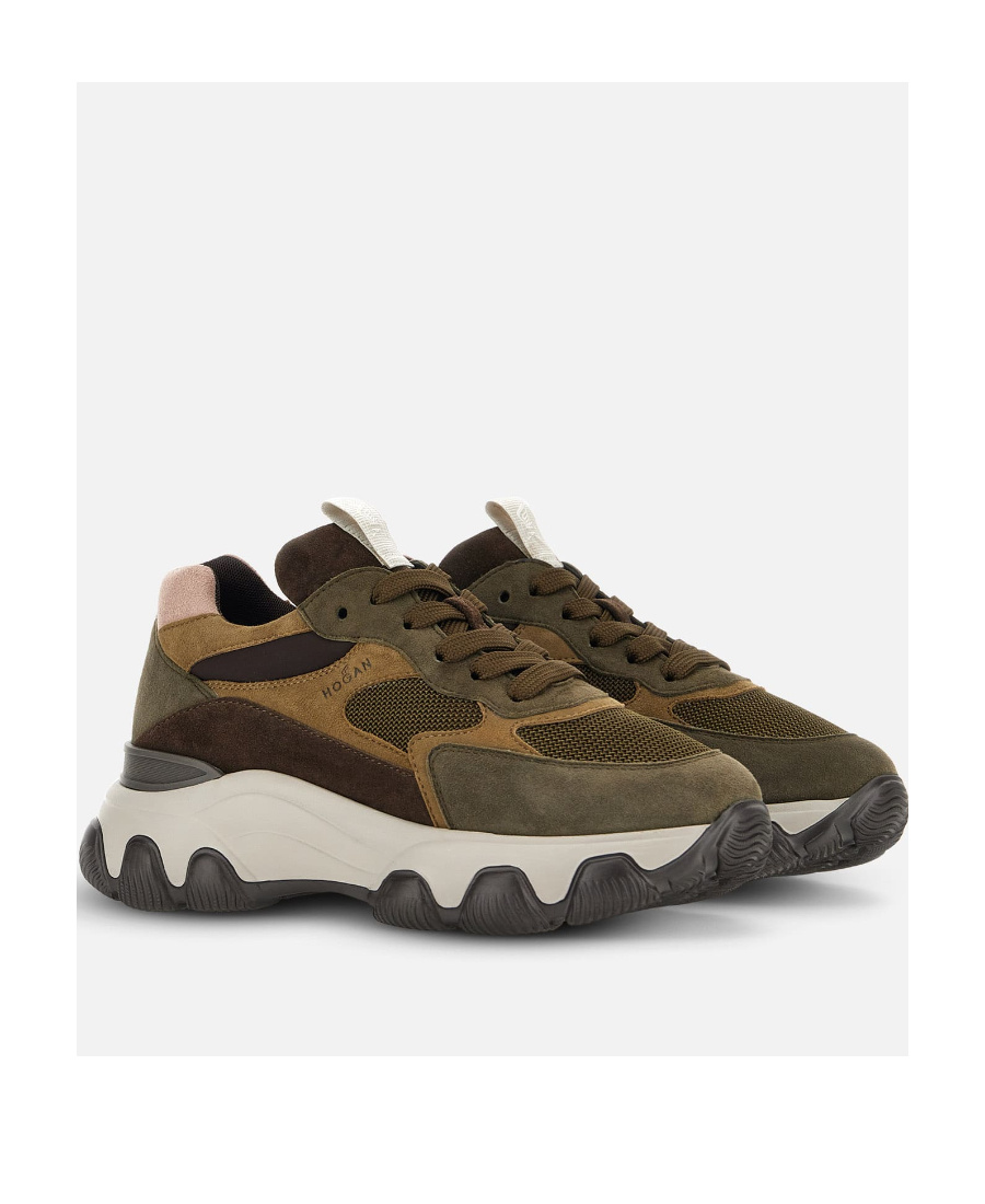 Hogan Hyperactive Panelled Suede Sneakers In Black