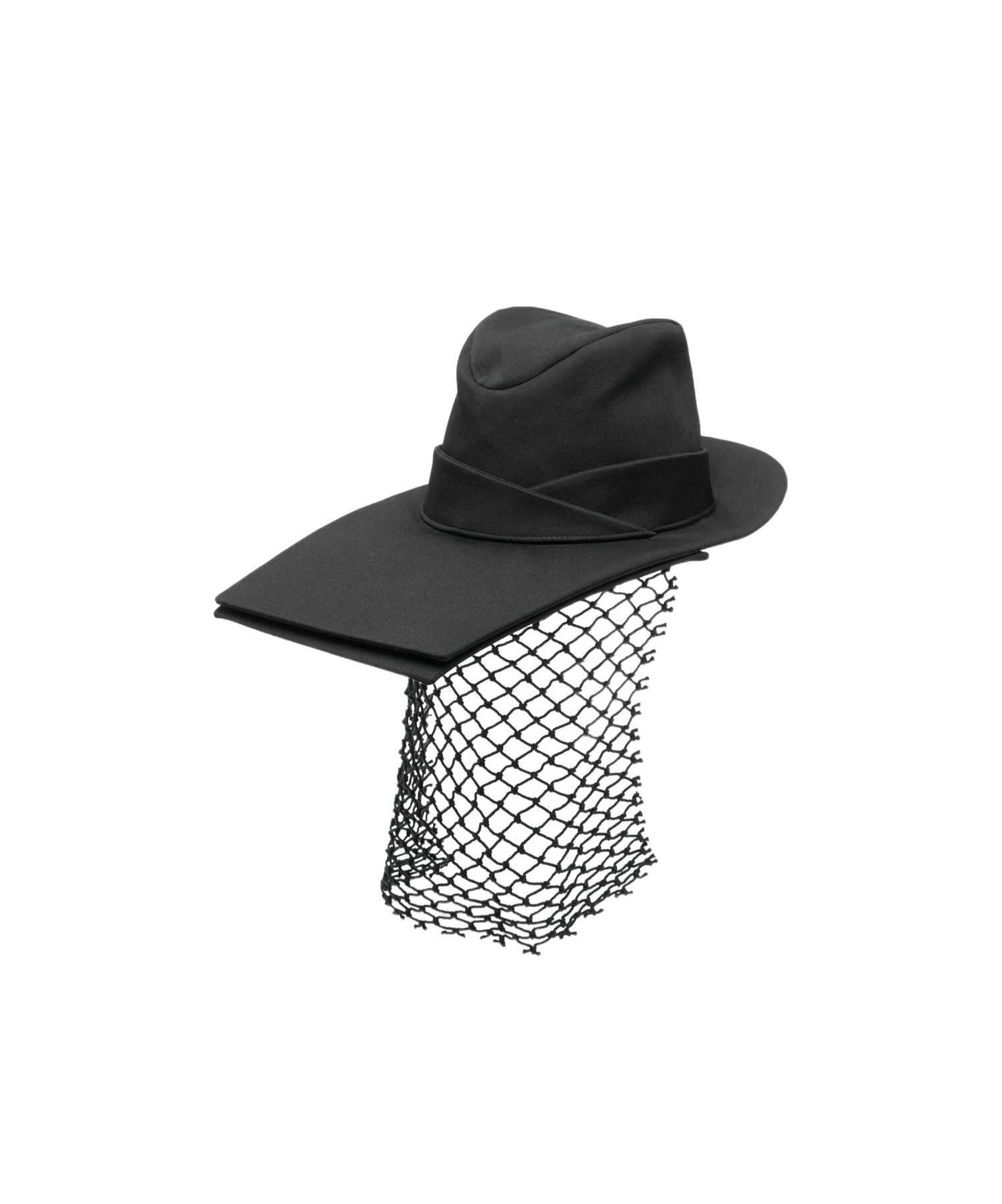 Yohji Yamamoto Layered Brim Show Hat In Black