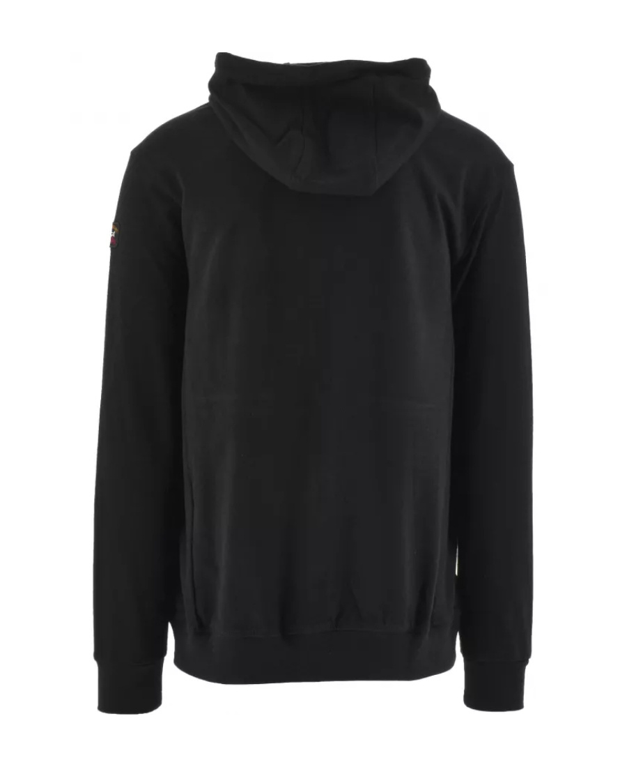 Paul & Shark Zip-up Organic Cotton Hoodie In Black