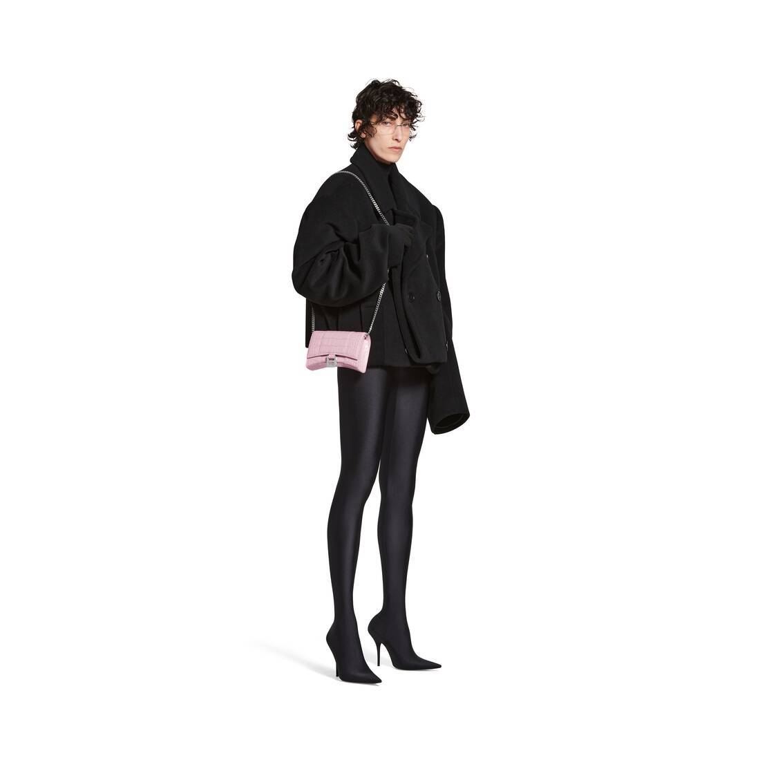 Balenciaga Hourglass Wallet-on-chain In Pink