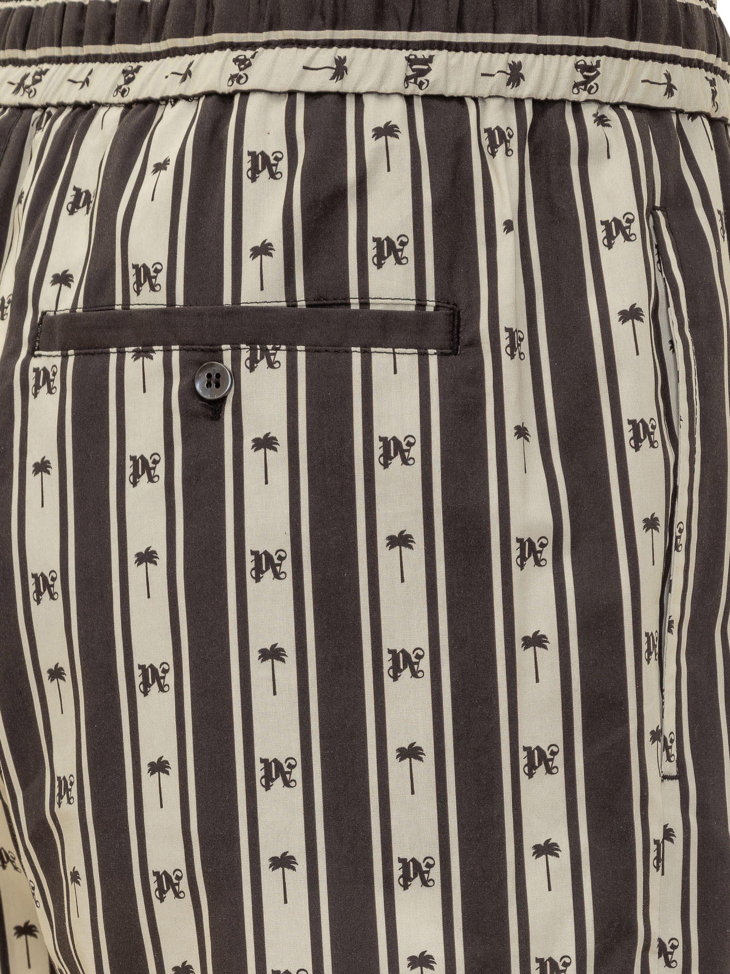 Palm Angels Men's Stripes Shorts In Black
