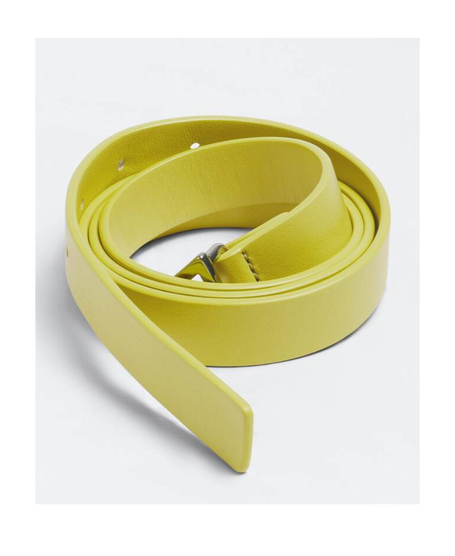 Bottega Veneta Triangular Needle Buckle Belt In Yellow