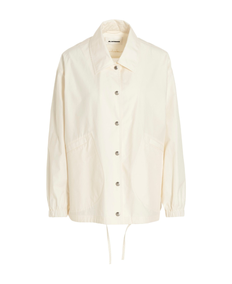 Jil Sander Logo-print Shirt Jacket In White