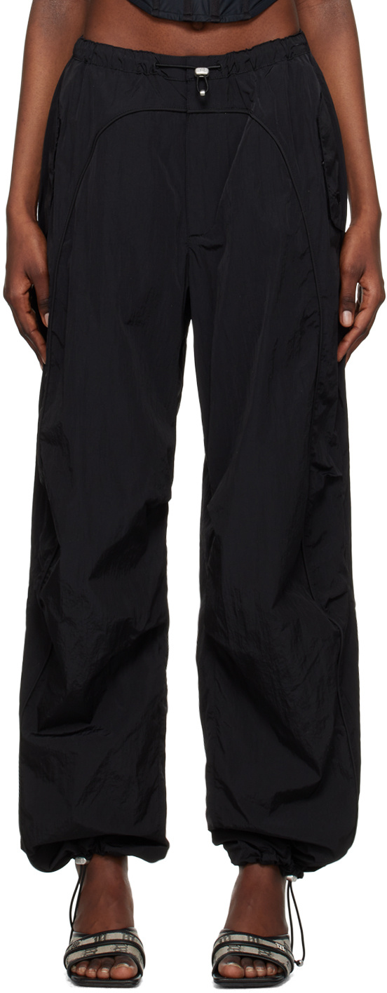 Misbhv Parachute Wide-leg Trousers In Black