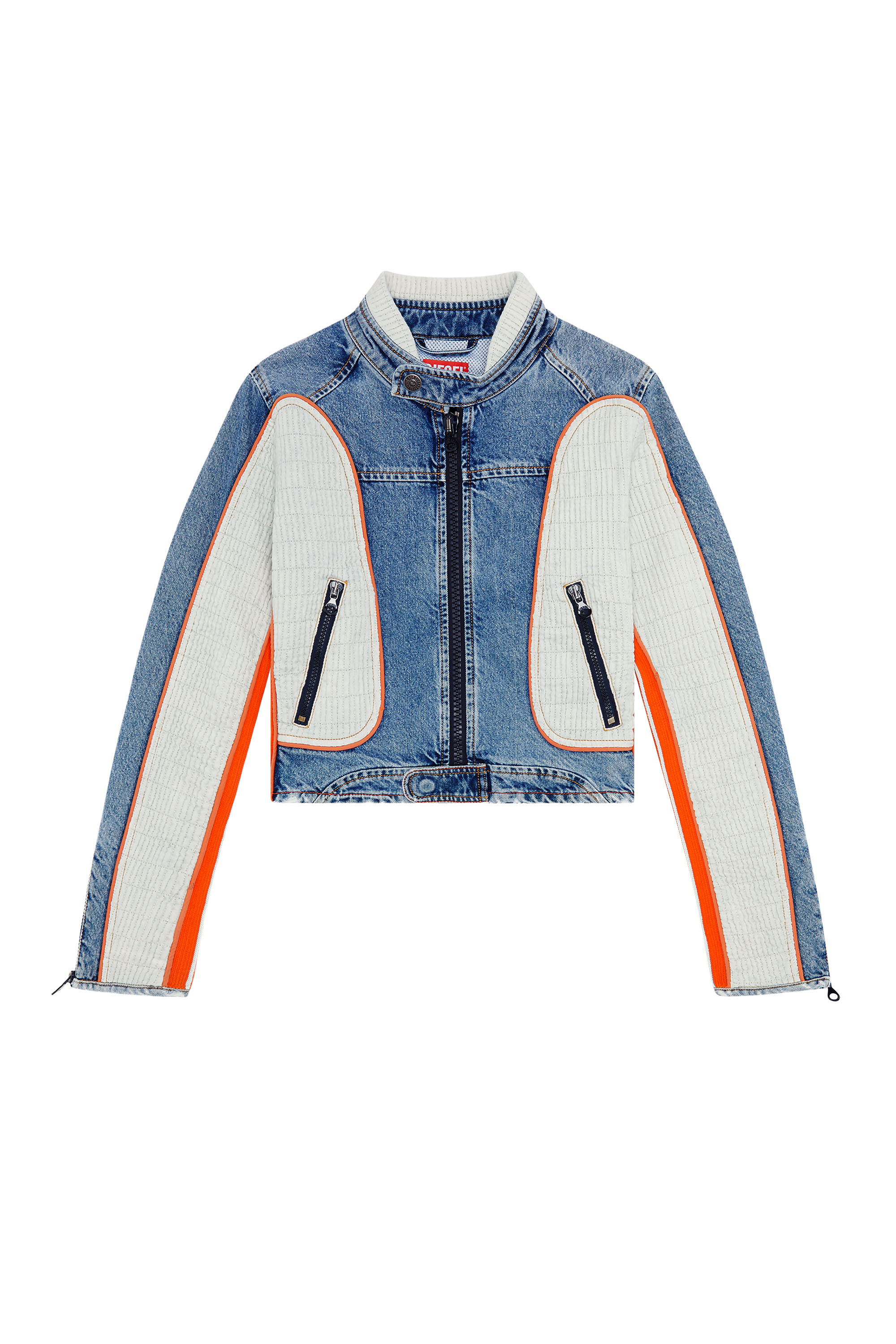 DIESEL DE-LIGHT-S CONTRAST-PANEL BIKER JACKET