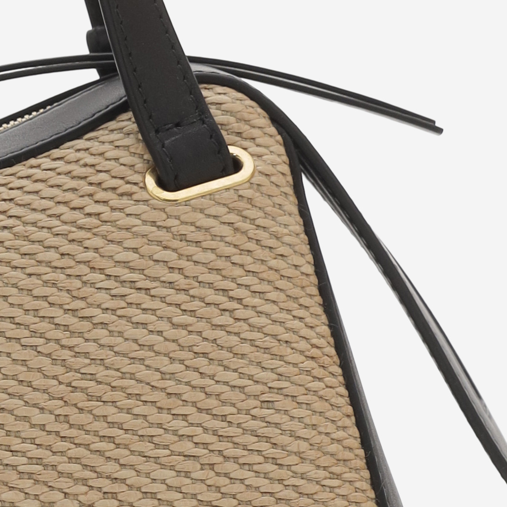 Jil Sander Raffia-panelled Tote Bag In Brown