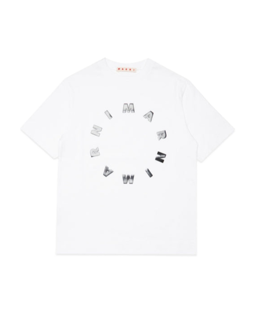 Marni Logo-print Cotton T-shirt In White