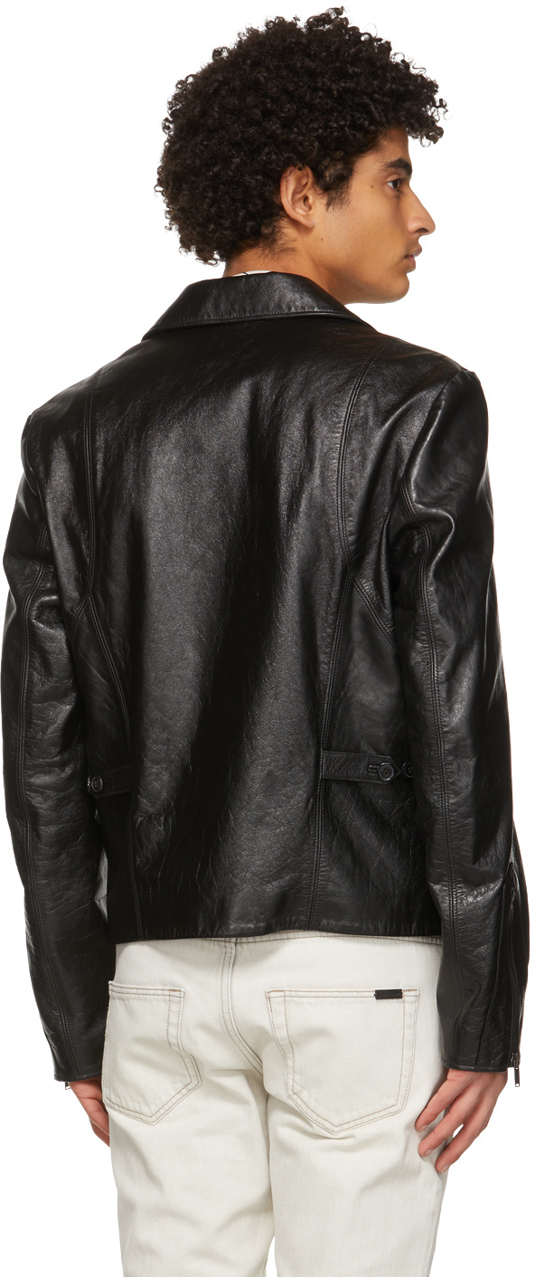 Saint Laurent Black Application Casual Jacket In Black