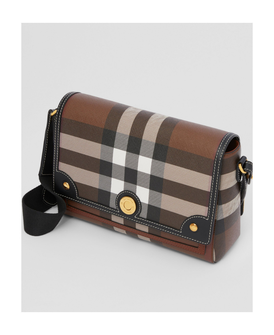 Burberry Note Check Crossbody Bag In Multicolor
