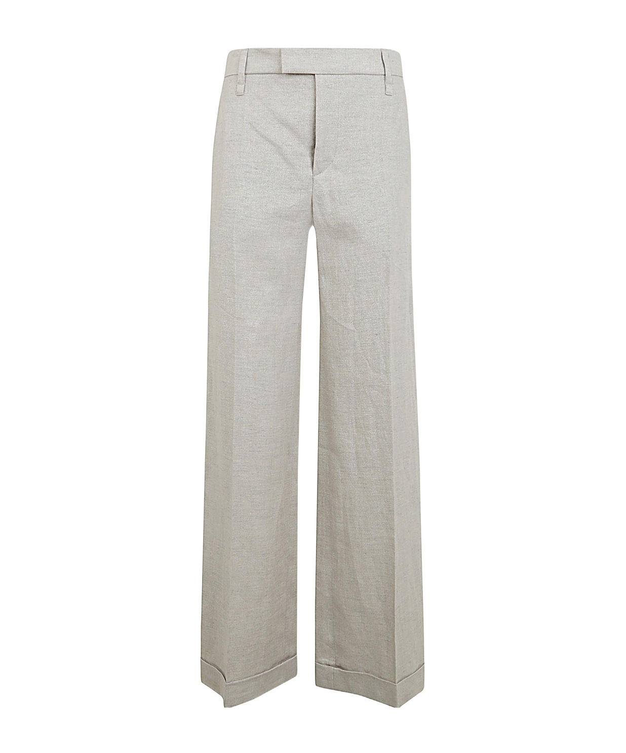 Brunello Cucinelli Concealed-fastening Tailored Trousers In Gray