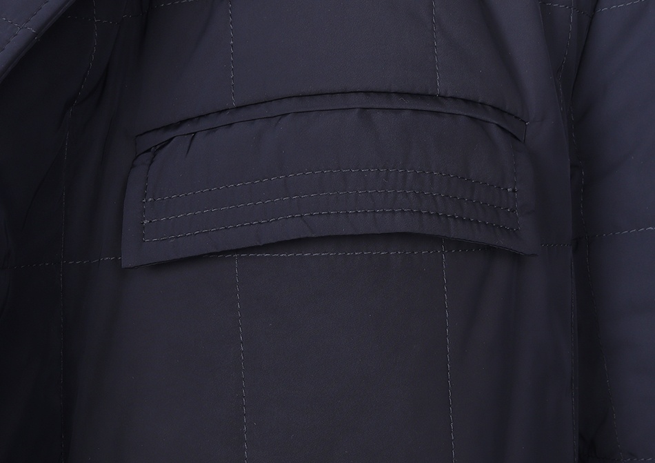 Shop Thom Browne Rwb Striped Hooded Coat In Navy Blue