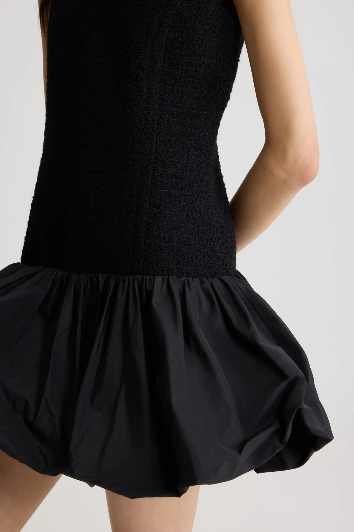 Patou Wool Blend Dress With Ruffles In Black