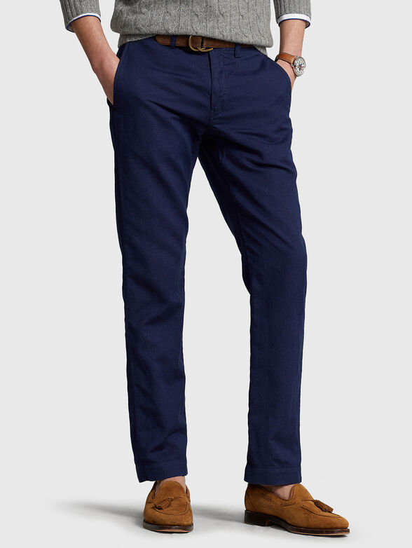 Polo Ralph Lauren Cropped Chino Trousers In Blue