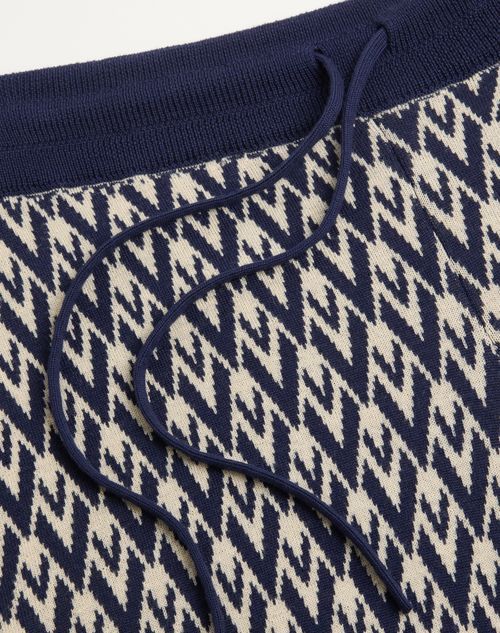 Valentino Wool Toute La V Cropped Trousers In Gray