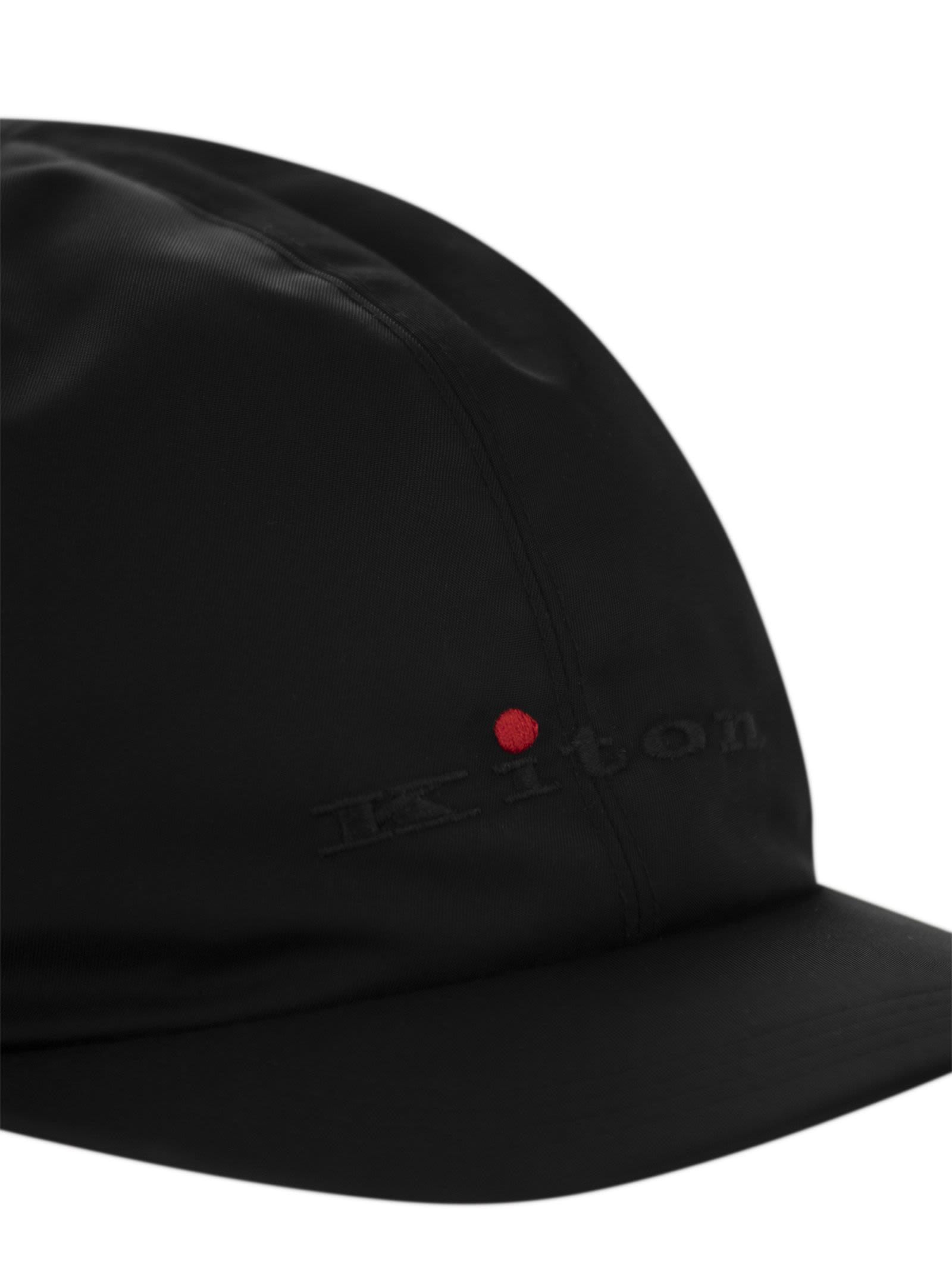 Kiton Baseball Cap With Logo In Black
