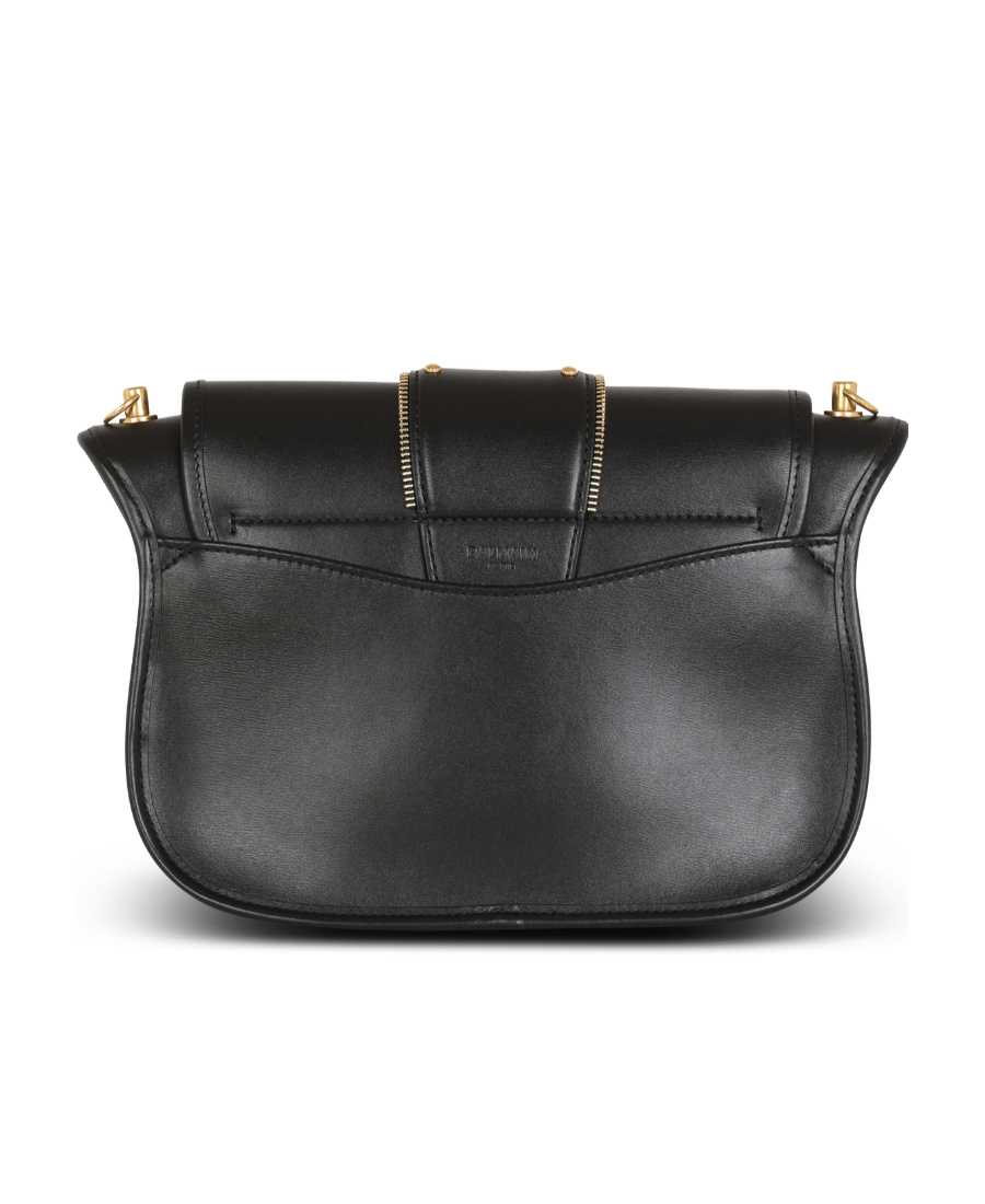 Balmain Leather Satchel Bag In Black