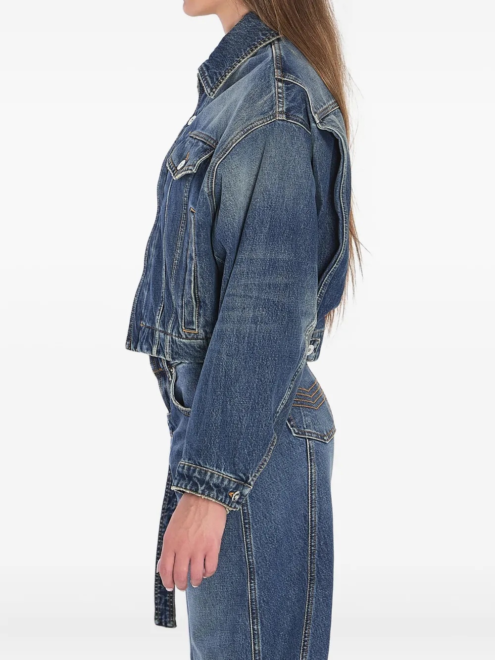 Jean Paul Gaultier Women Oversized Denim Jacket In Blue