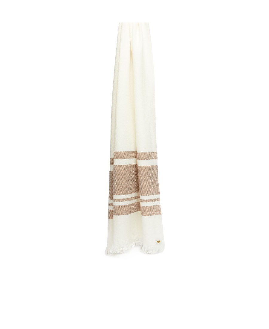 Weekend Max Mara Wool Scarf In White