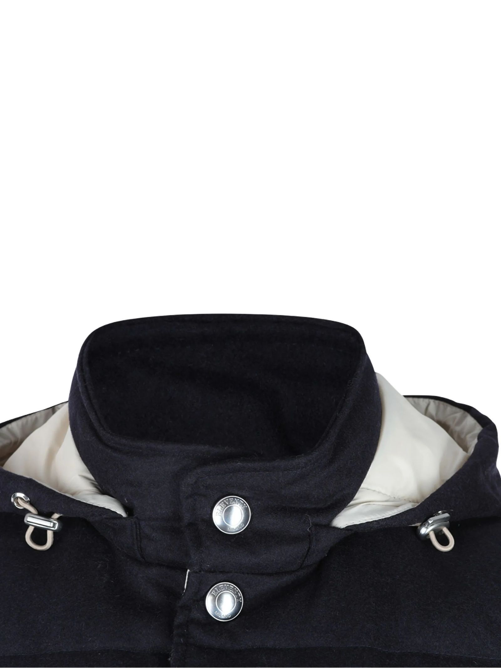 Eleventy Mens Blue Padded Sleeveless Wool-cashmere Blend Gilet In Black