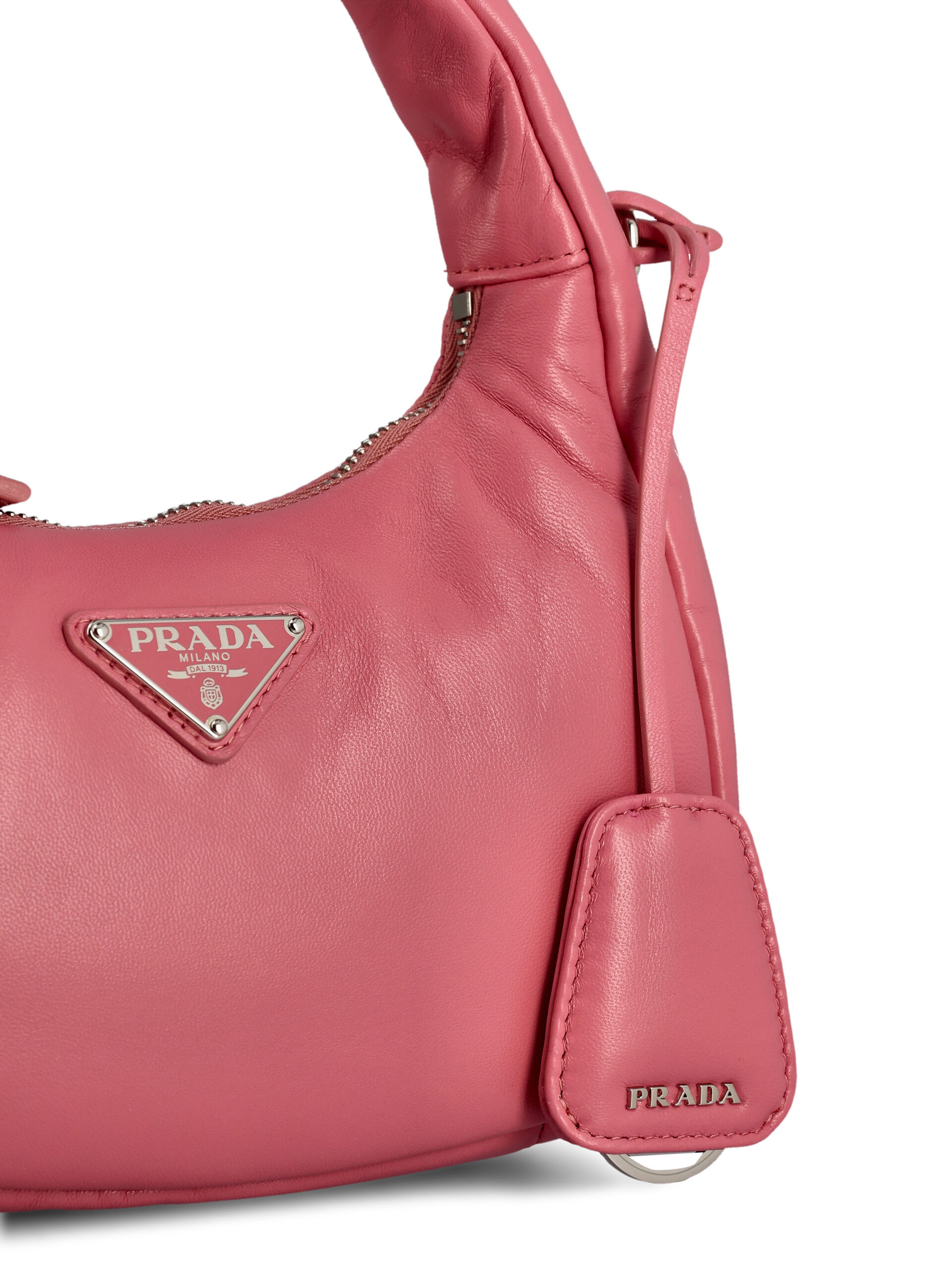 Prada Logo Shoulder Bag In Geranium Powder
