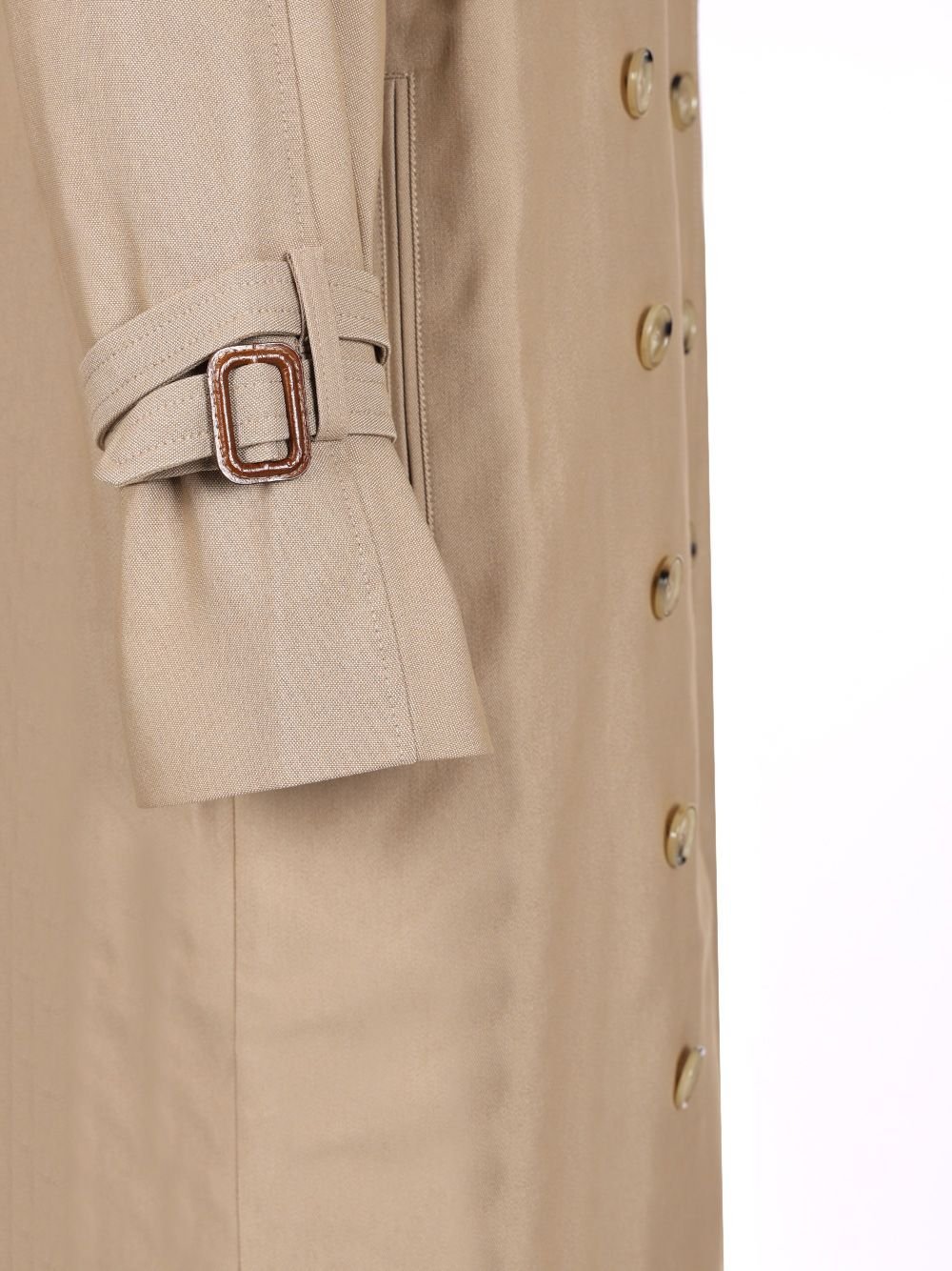 Totême Signature Double-breasted Cotton-blend Gabardine Trench Coat In Neutral