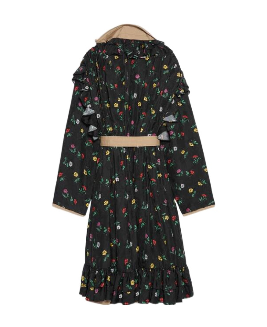 Shop Balenciaga Reversible Belted Trench Coat In Black