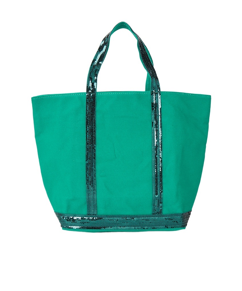Vanessa Bruno Logo Canvas Shoulder Bag In Green