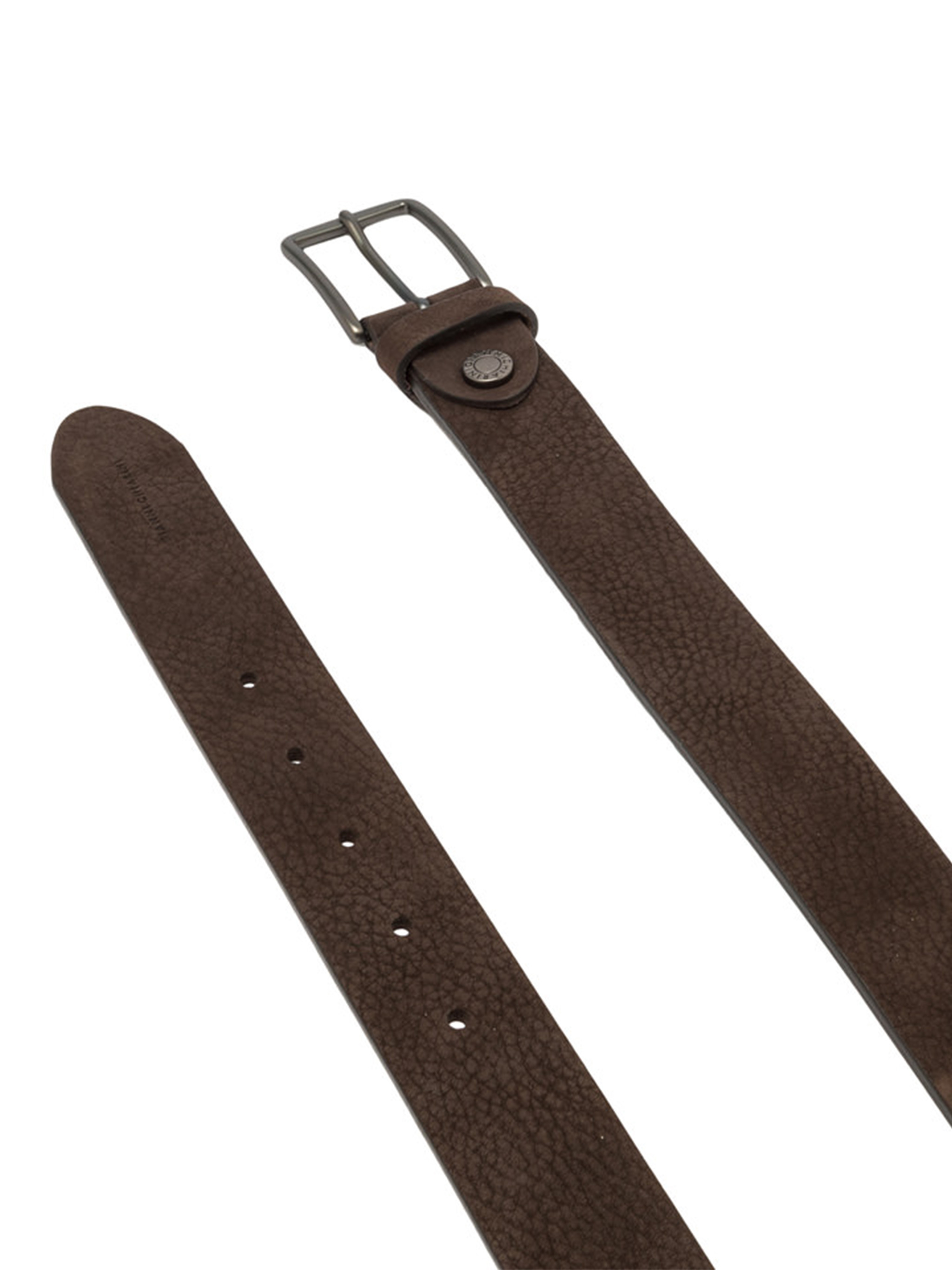 Gianni Chiarini Nubuck Leather Buckle Belt In Brown
