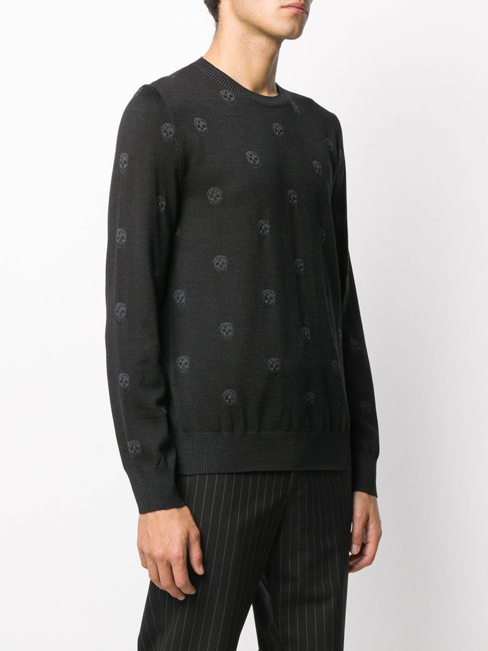 Shop Alexander Mcqueen Multiple Skulls Jumper In Black