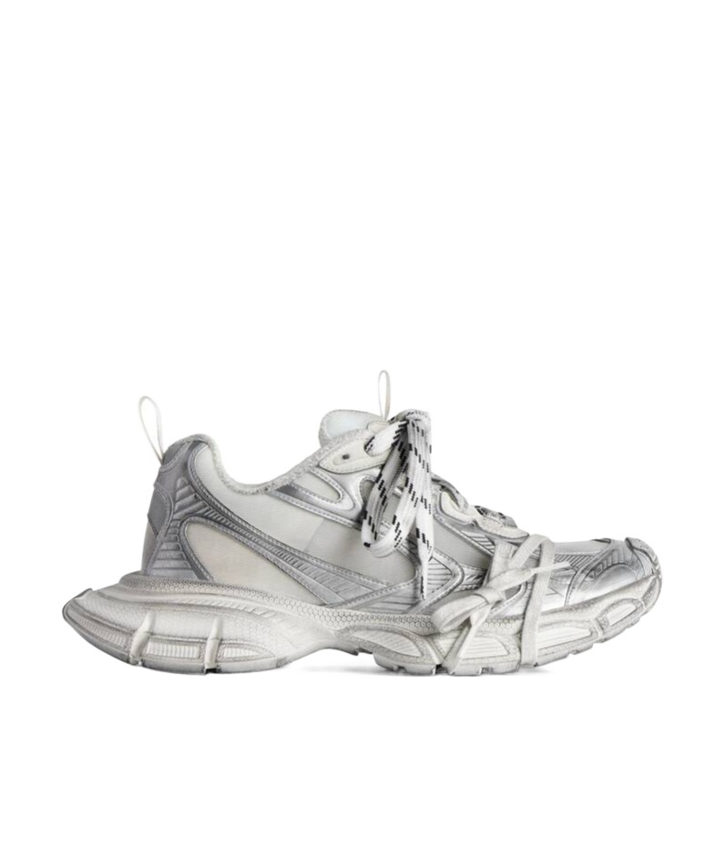 Balenciaga Eggshell Polyurethane Polyester Sneakers In Gray