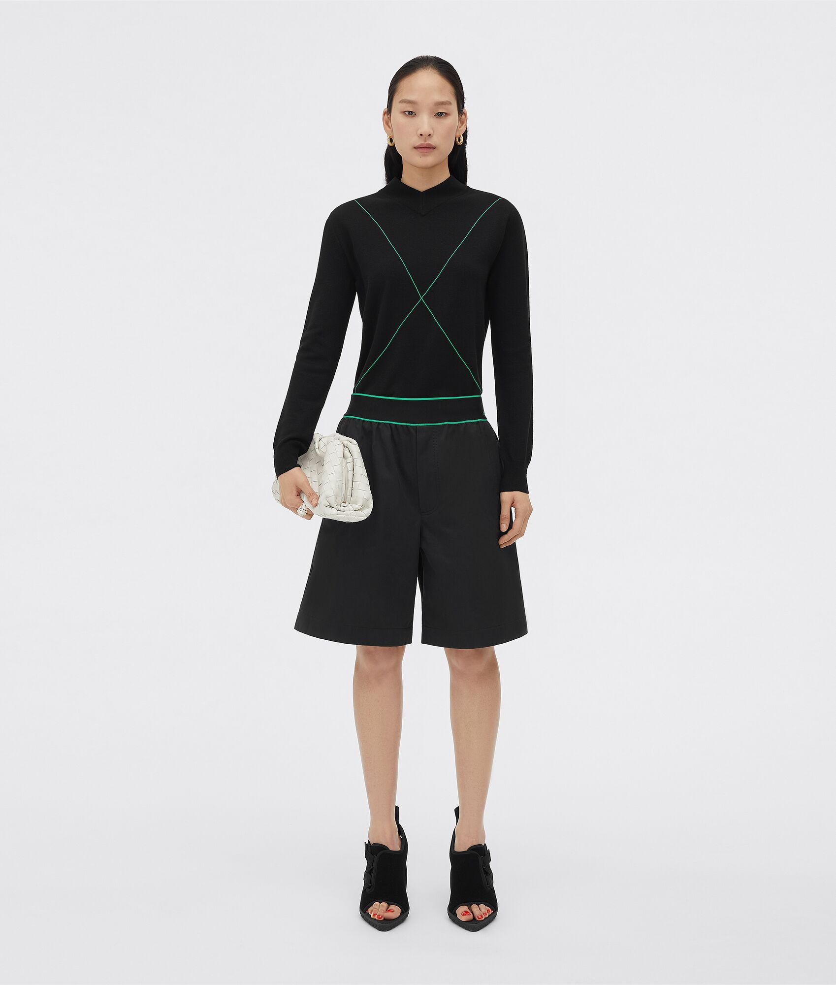 Bottega Veneta White Mini 'the Pouch' Clutch In White