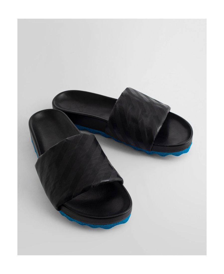 Off-white Man Sandals Black Size 5 Textile Fibers In Black