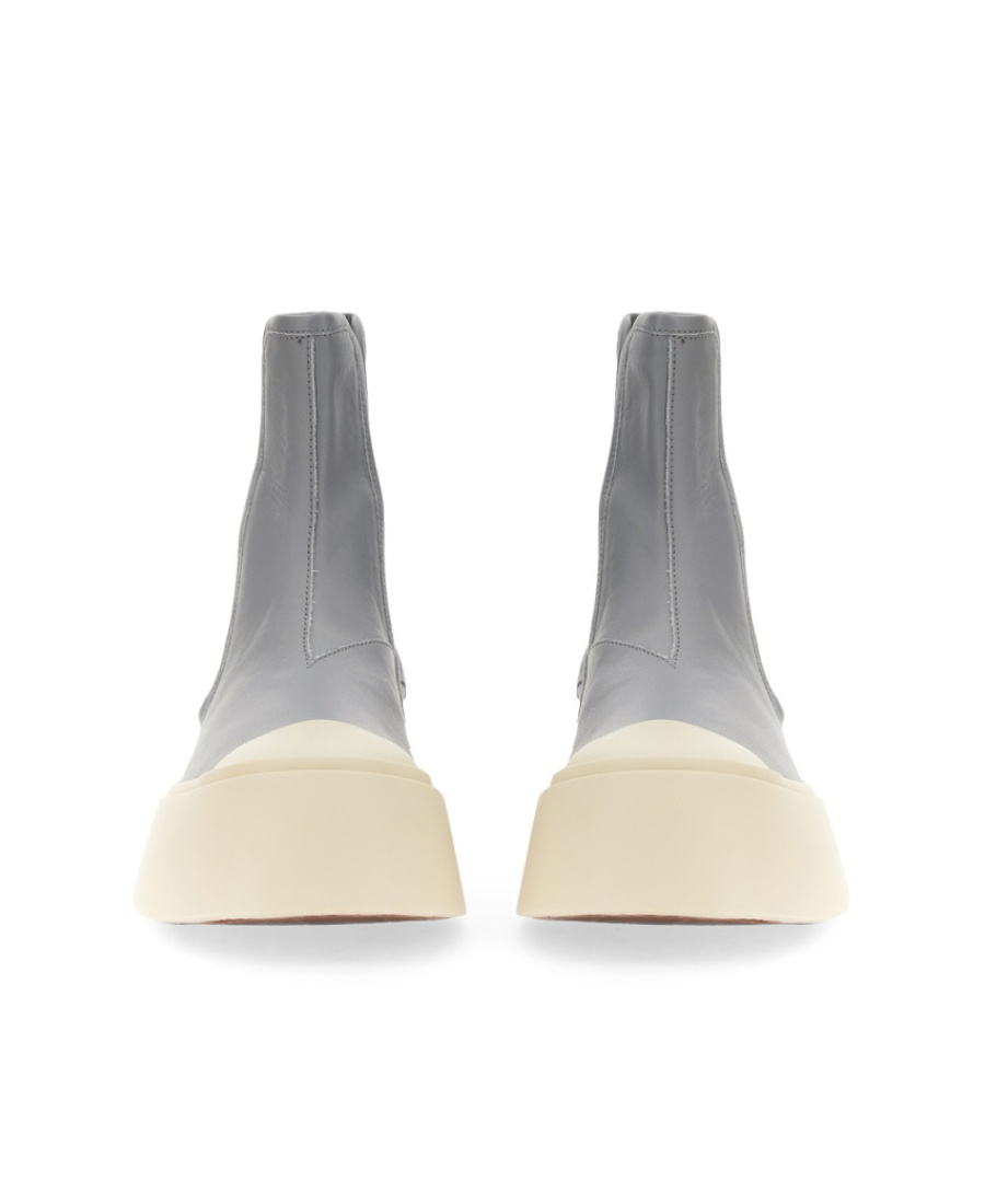 Marni 20mm Pablo Leather Chelsea Boots In Gray