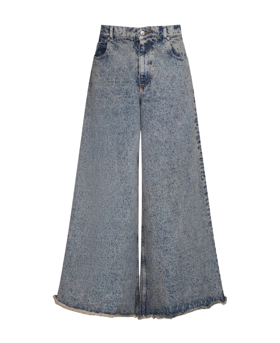 Marni Acid-wash Wide-leg Jeans In Gray